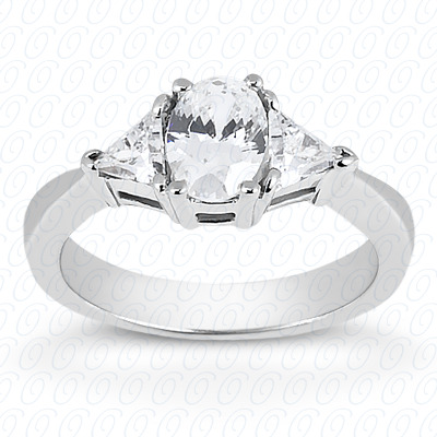 14KP Combination Cut Diamond Unique <br>Engagement Ring 0.30 CT. Three Stones Style