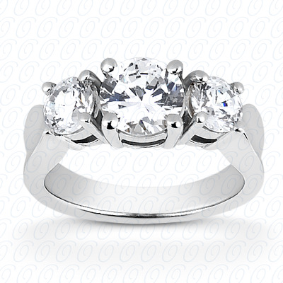 14KP Round  Cut Diamond Unique Engagement Ring 0.50 CT.