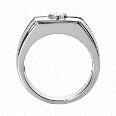 14 Karat White Gold  Cut Diamond Unique Engagement Ring 