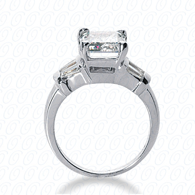 14 Karat White Gold  Cut Diamond Unique Engagement Ring 