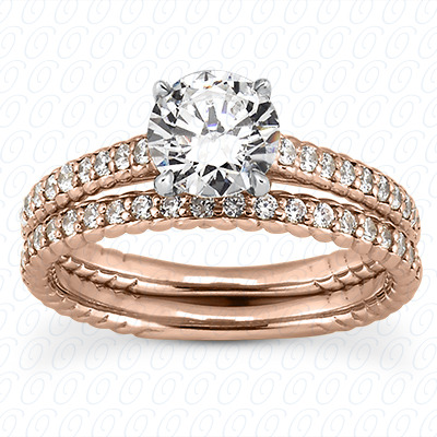 14 Karat White Gold  Cut Diamond Unique Engagement Ring 