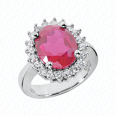 14 Karat White Gold  Cut Diamond Unique Engagement Ring 