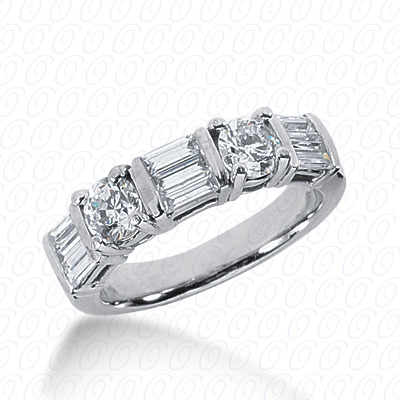 14 Karat White Gold  Cut Diamond Unique Engagement Ring 