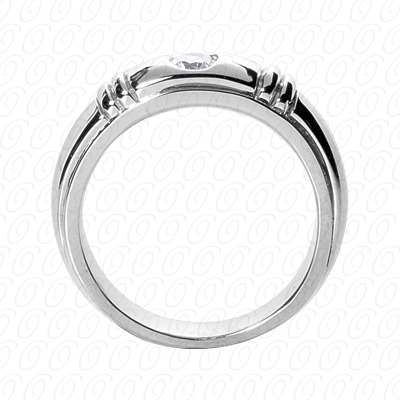14 Karat White Gold  Cut Diamond Unique Engagement Ring 