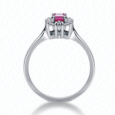 14 Karat White Gold  Cut Diamond Unique Engagement Ring 