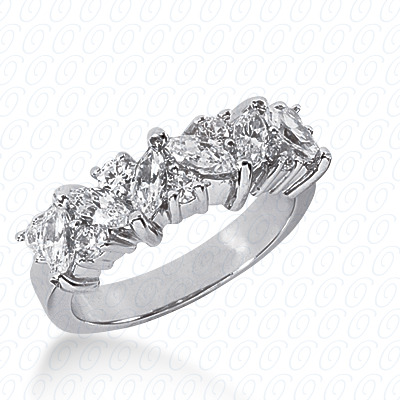 14 Karat White Gold  Cut Diamond Unique Engagement Ring 