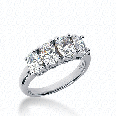 14 Karat White Gold  Cut Diamond Unique Engagement Ring 