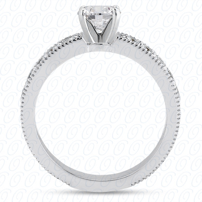14 Karat White Gold  Cut Diamond Unique Engagement Ring 