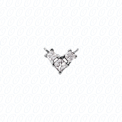 14 Karat White Gold  Cut Diamond Unique Engagement Ring 