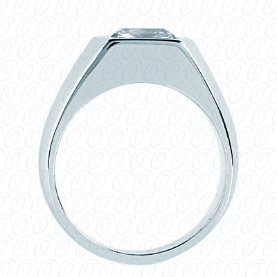14 Karat White Gold  Cut Diamond Unique Engagement Ring 