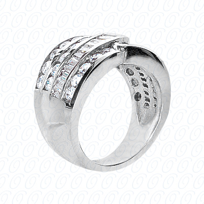 14 Karat White Gold  Cut Diamond Unique Engagement Ring 