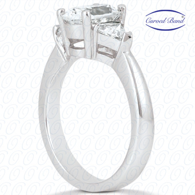 14 Karat White Gold  Cut Diamond Unique Engagement Ring 