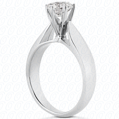 14 Karat White Gold  Cut Diamond Unique Engagement Ring 