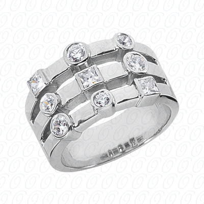 14 Karat White Gold  Cut Diamond Unique Engagement Ring 