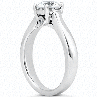 14 Karat White Gold  Cut Diamond Unique Engagement Ring 