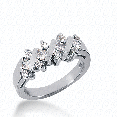 14 Karat White Gold  Cut Diamond Unique Engagement Ring 