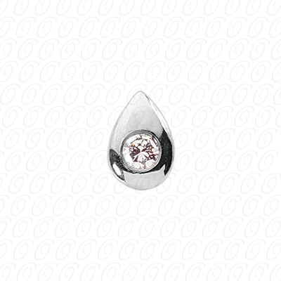 14 Karat White Gold  Cut Diamond Unique Engagement Ring 