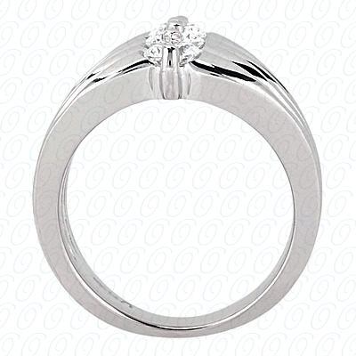 14 Karat White Gold  Cut Diamond Unique Engagement Ring 
