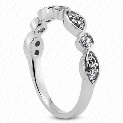 14 Karat White Gold  Cut Diamond Unique Engagement Ring 