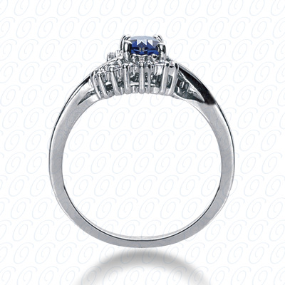 14 Karat White Gold  Cut Diamond Unique Engagement Ring 
