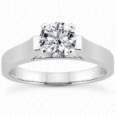 14 Karat White Gold  Cut Diamond Unique Engagement Ring 