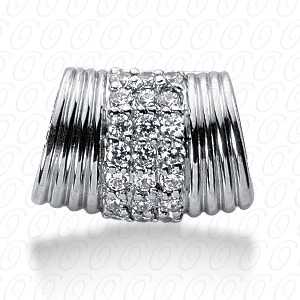 14 Karat White Gold  Cut Diamond Unique Engagement Ring 