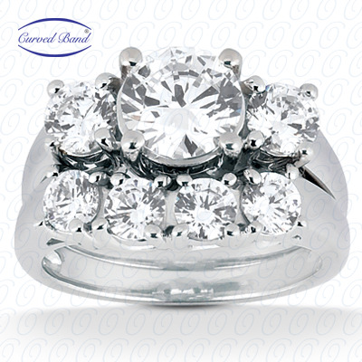 14 Karat White Gold  Cut Diamond Unique Engagement Ring 