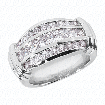 14 Karat White Gold  Cut Diamond Unique Engagement Ring 