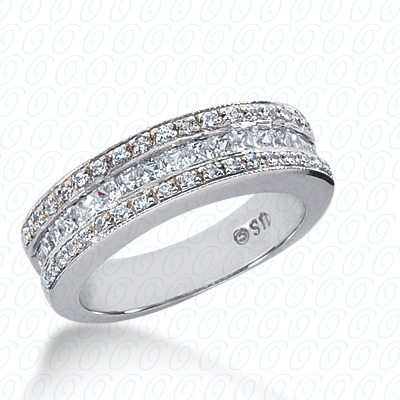 14 Karat White Gold  Cut Diamond Unique Engagement Ring 