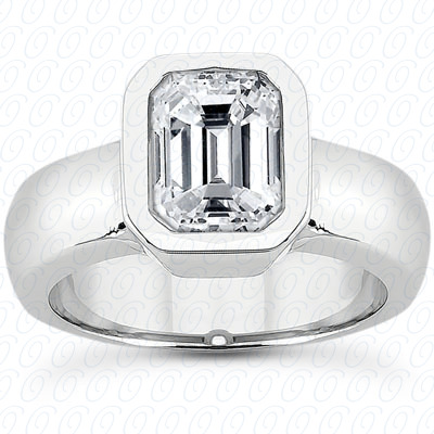 14 Karat White Gold  Cut Diamond Unique Engagement Ring 