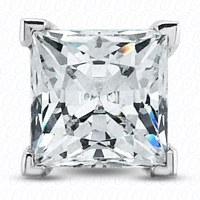 14 Karat White Gold  Cut Diamond Unique Engagement Ring 
