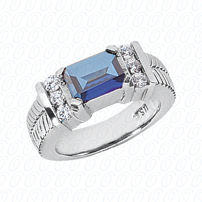 14 Karat White Gold  Cut Diamond Unique Engagement Ring 