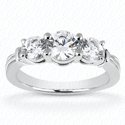 14KP Round  Cut Diamond Unique Engagement Ring 0.30 CT.