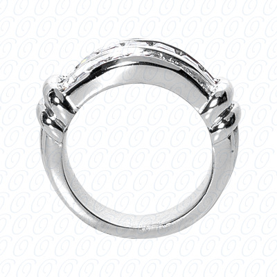 14 Karat White Gold  Cut Diamond Unique Engagement Ring 