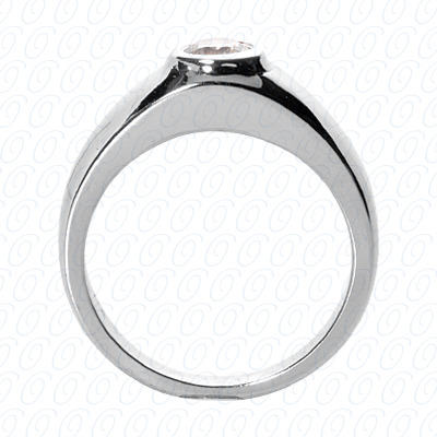 14 Karat White Gold  Cut Diamond Unique Engagement Ring 