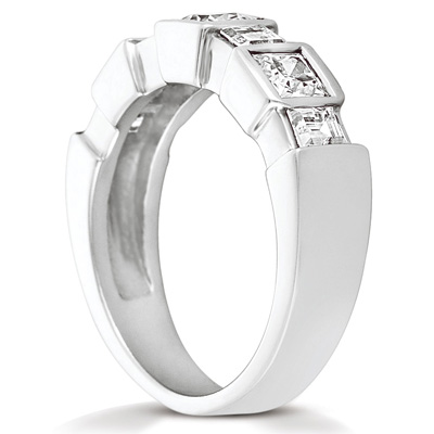 14 Karat White Gold  Cut Diamond Unique Engagement Ring 