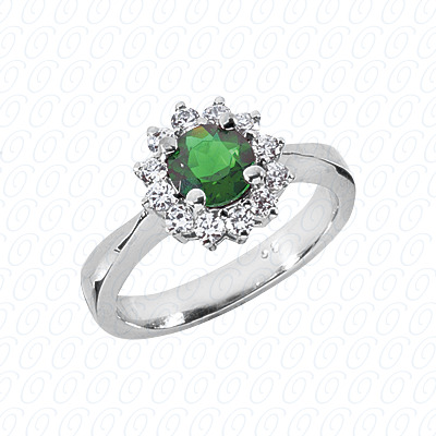 14 Karat White Gold  Cut Diamond Unique Engagement Ring 