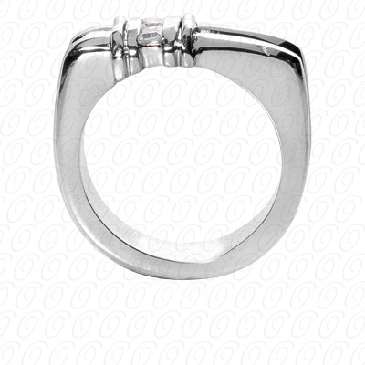 14 Karat White Gold  Cut Diamond Unique Engagement Ring 