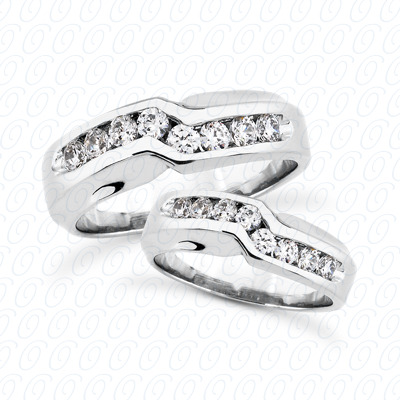 14 Karat White Gold  Cut Diamond Unique Engagement Ring 