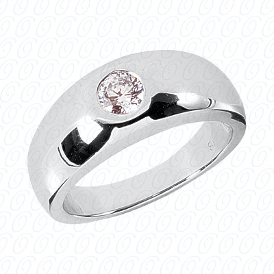 14 Karat White Gold  Cut Diamond Unique Engagement Ring 