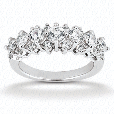 14 Karat White Gold  Cut Diamond Unique Engagement Ring 