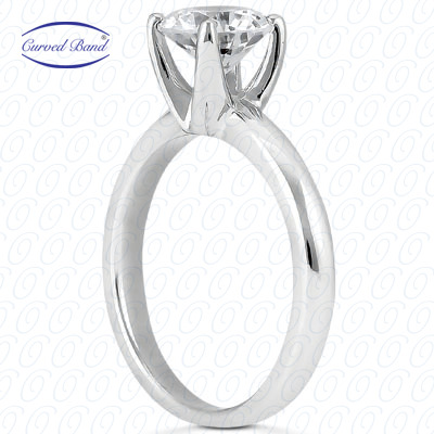14 Karat White Gold  Cut Diamond Unique Engagement Ring 