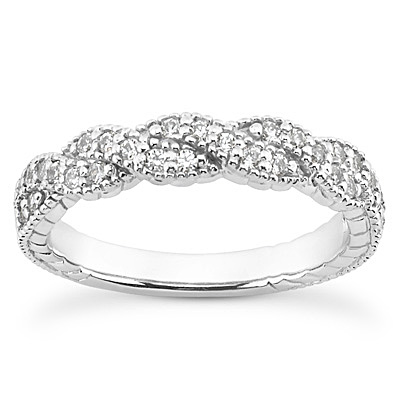 14 Karat White Gold  Cut Diamond Unique Engagement Ring 