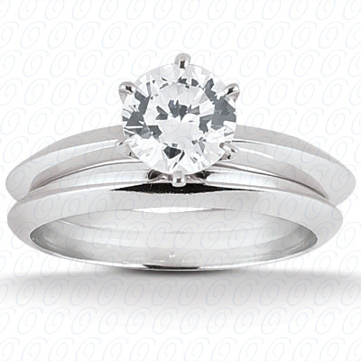 14 Karat White Gold  Cut Diamond Unique Engagement Ring 