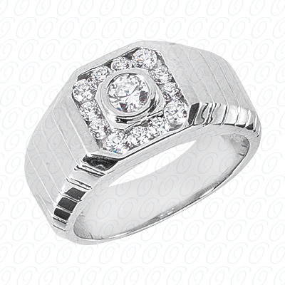 14 Karat White Gold  Cut Diamond Unique Engagement Ring 