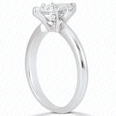 14 Karat White Gold  Cut Diamond Unique Engagement Ring 