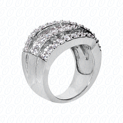 14 Karat White Gold  Cut Diamond Unique Engagement Ring 