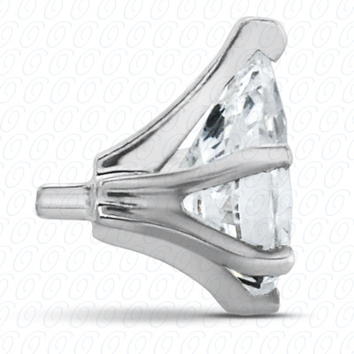 14 Karat White Gold  Cut Diamond Unique Engagement Ring 