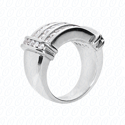 14 Karat White Gold  Cut Diamond Unique Engagement Ring 