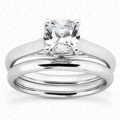14 Karat White Gold  Cut Diamond Unique Engagement Ring 